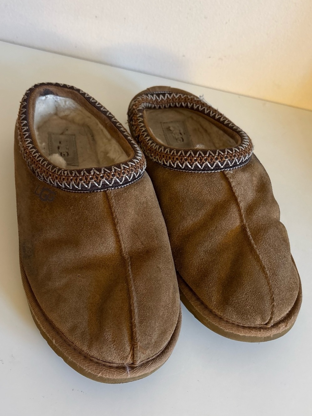 Ugg Tasman chestnut 10 menBrown Suede Cozy Slip-On Slippers